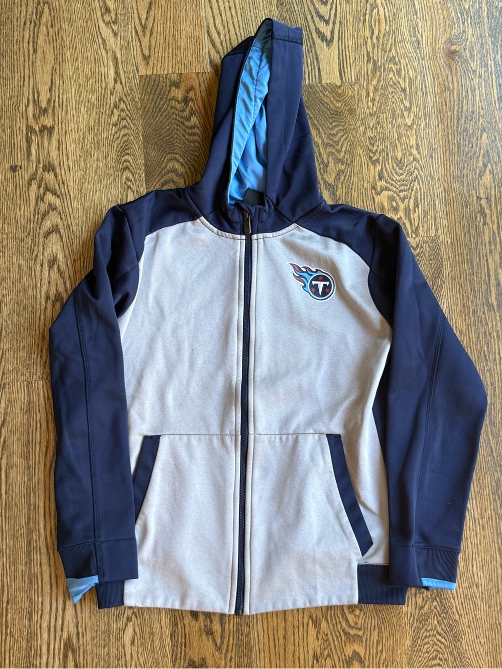 NFL Youth Tennessee Titans Zip-Up Hoodie with Team Logo